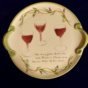 Pfaltzgraff Wine Serving Plate Secrets of Pistoulet by Jana Kolpen